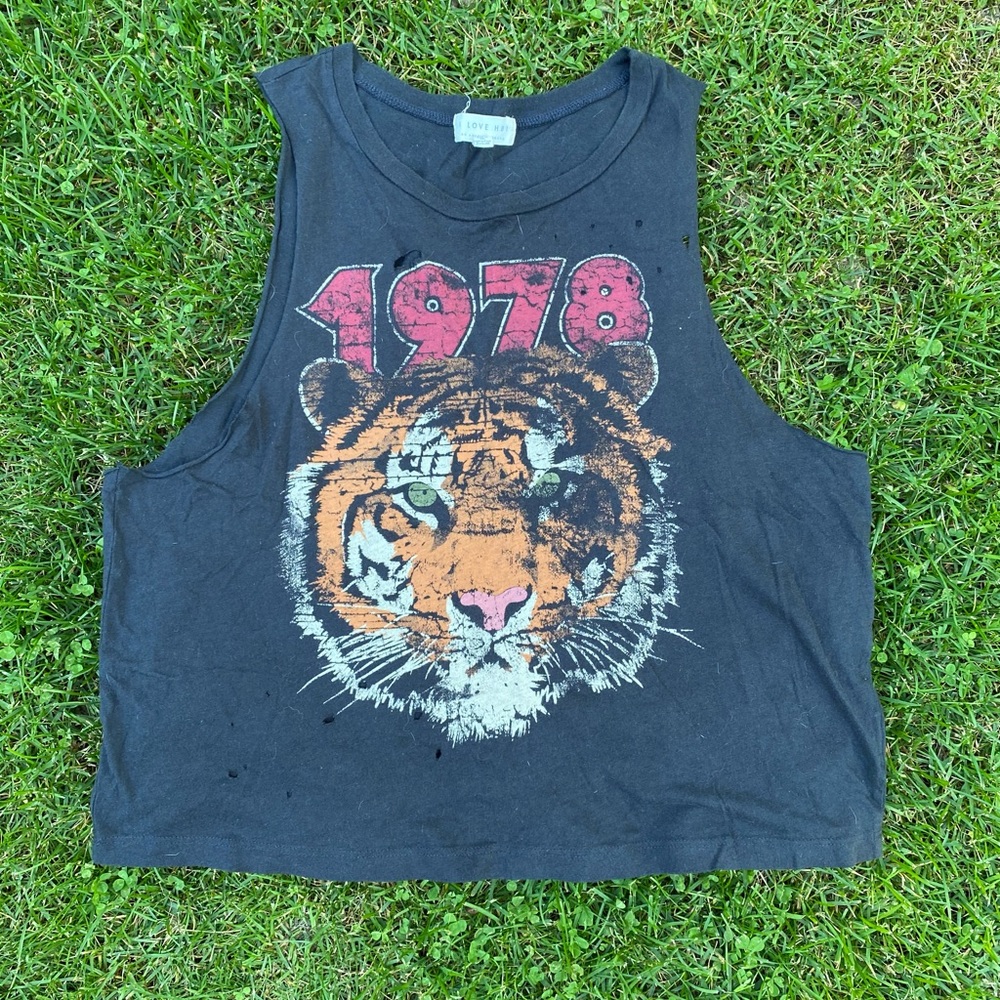 Vintage Tiger Crop Top